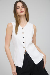 Coastal Linen Vest
