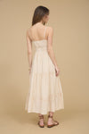 Sunkissed Shirred Midi Dress