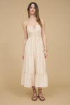 Sunkissed Shirred Midi Dress