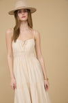Sunkissed Shirred Midi Dress