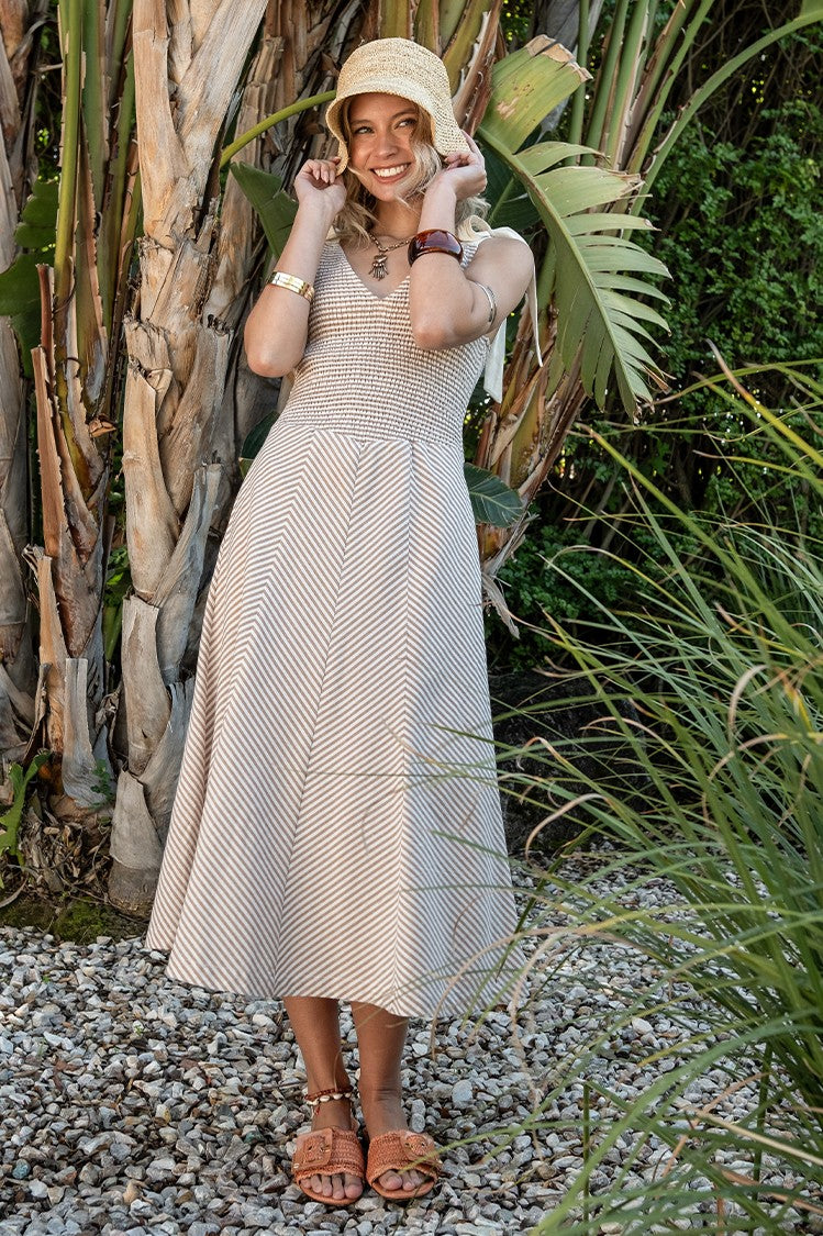 Slow Show Stripes Midi Dress