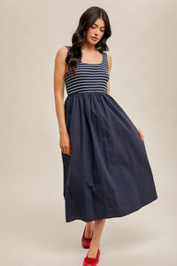 Stripe & Stroll Midi Dress