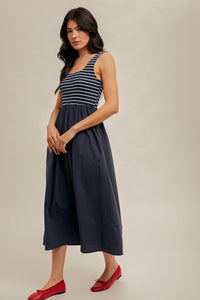 Stripe & Stroll Midi Dress