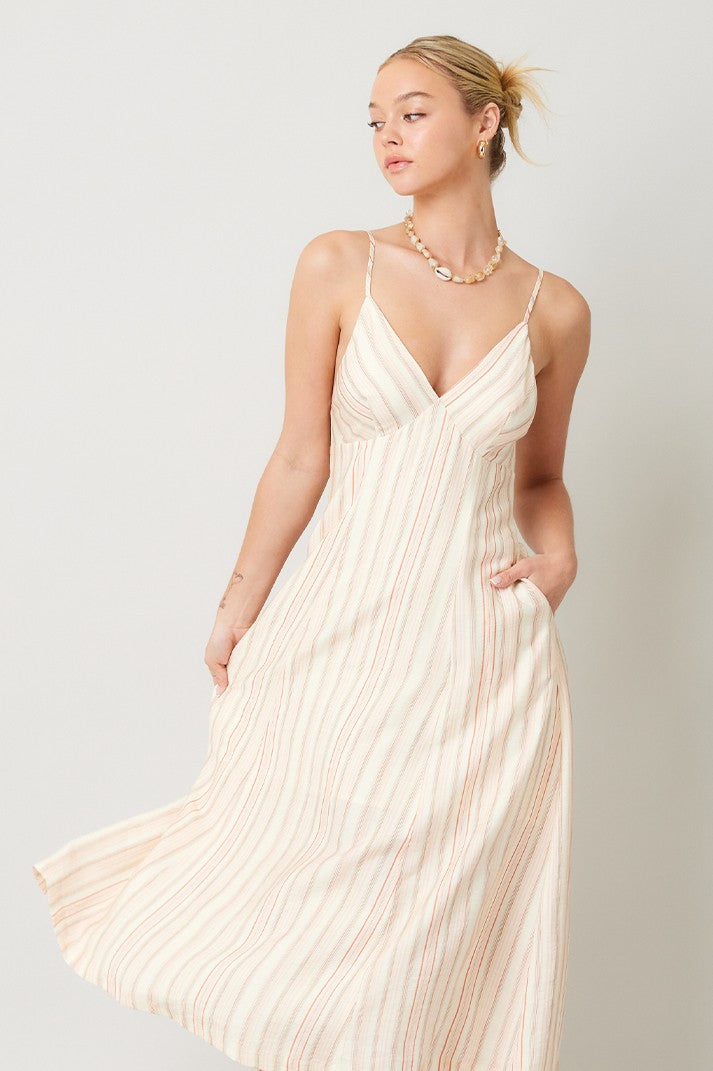 Vista Stripe Midi Dress
