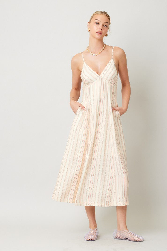 Vista Stripe Midi Dress