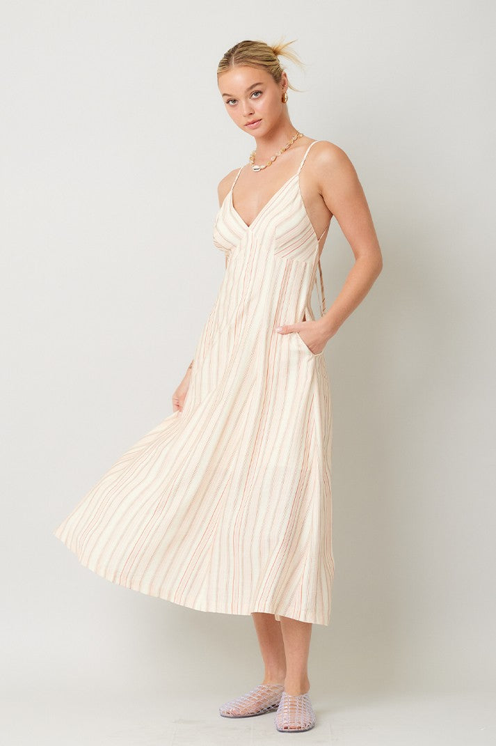 Vista Stripe Midi Dress