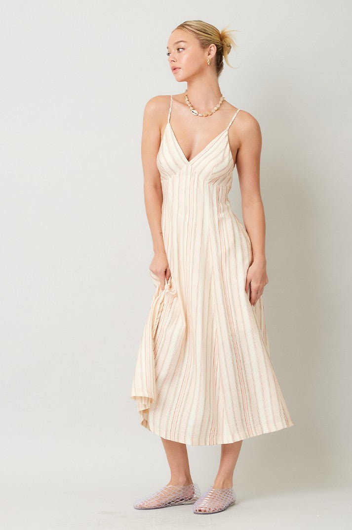 Vista Stripe Midi Dress