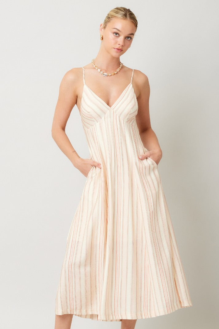 Vista Stripe Midi Dress