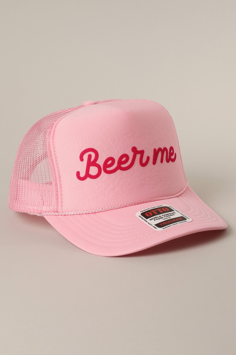Beer Me Text Printed Trucker Hat