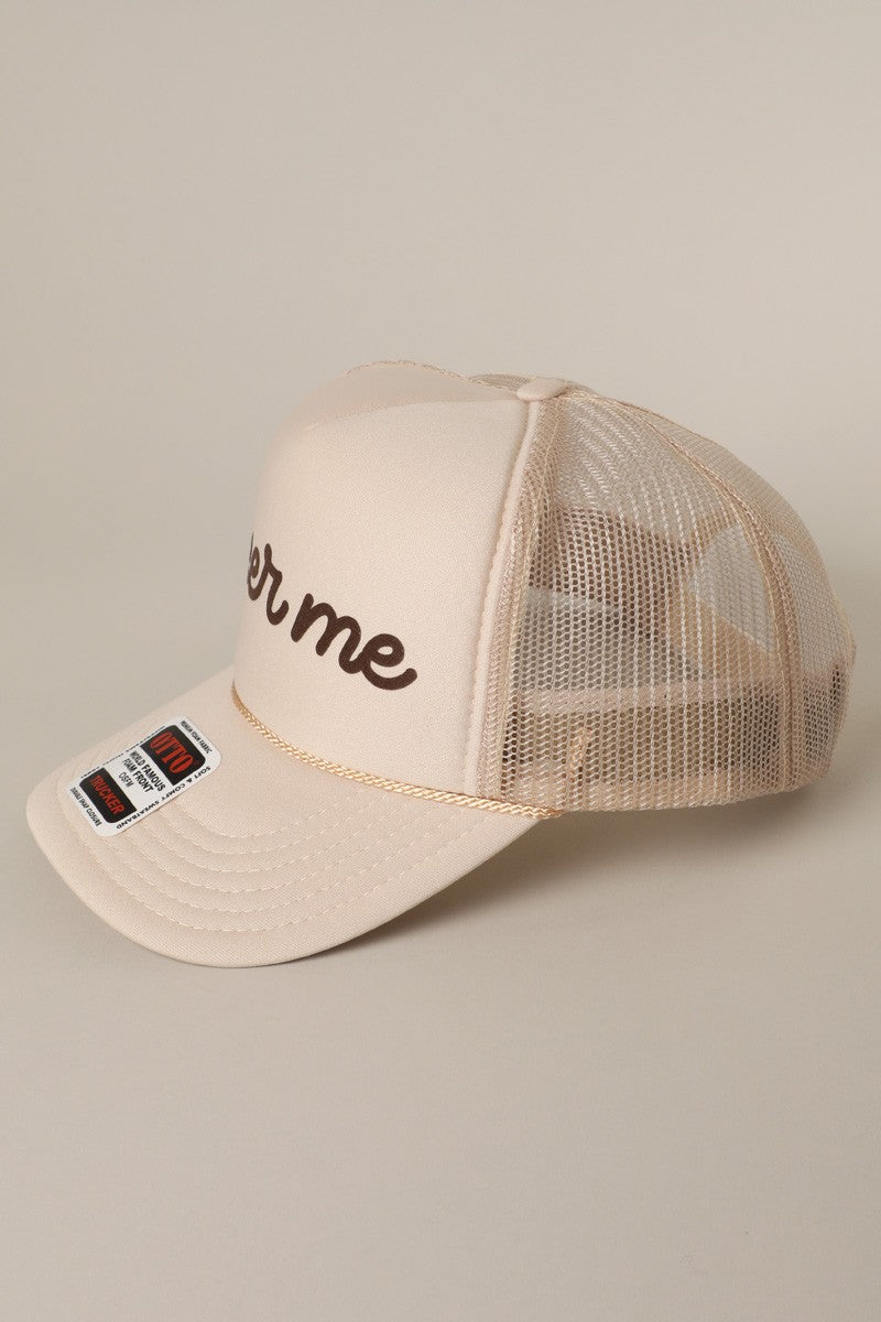 Beer Me Text Printed Trucker Hat