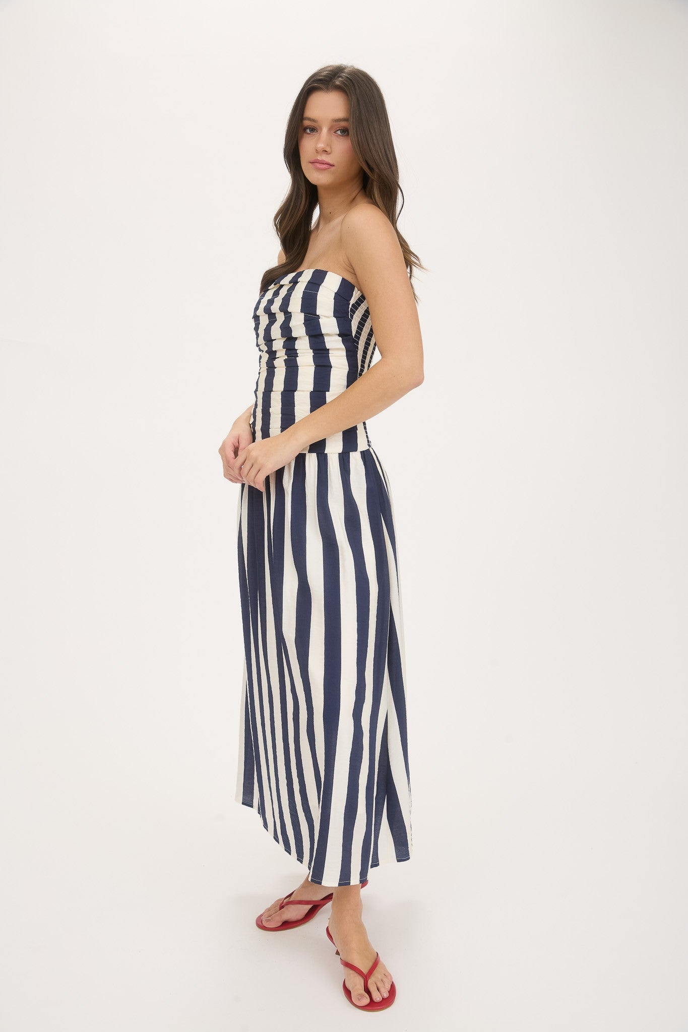 Vertical Vogue Midi Dress