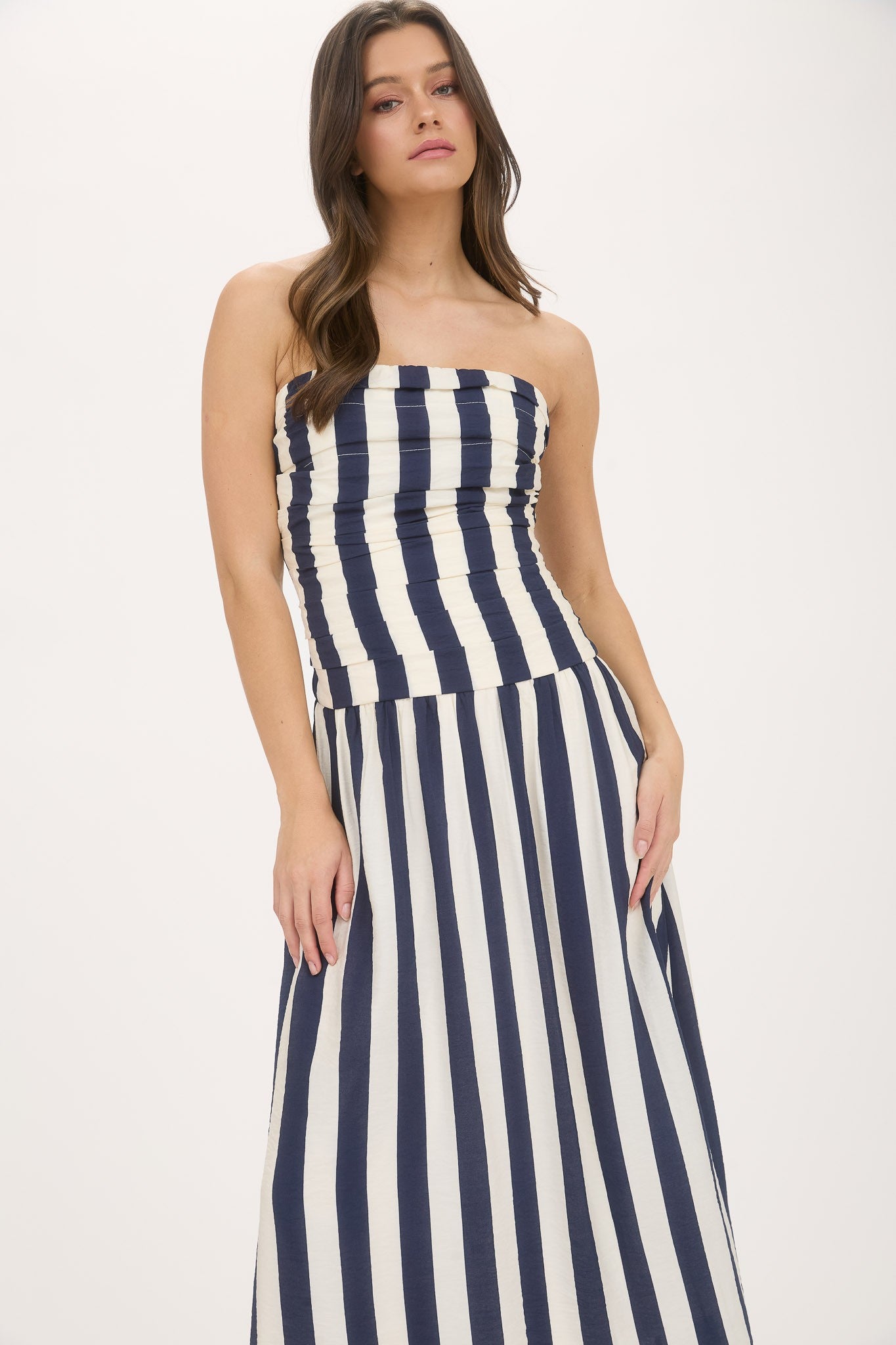 Vertical Vogue Midi Dress