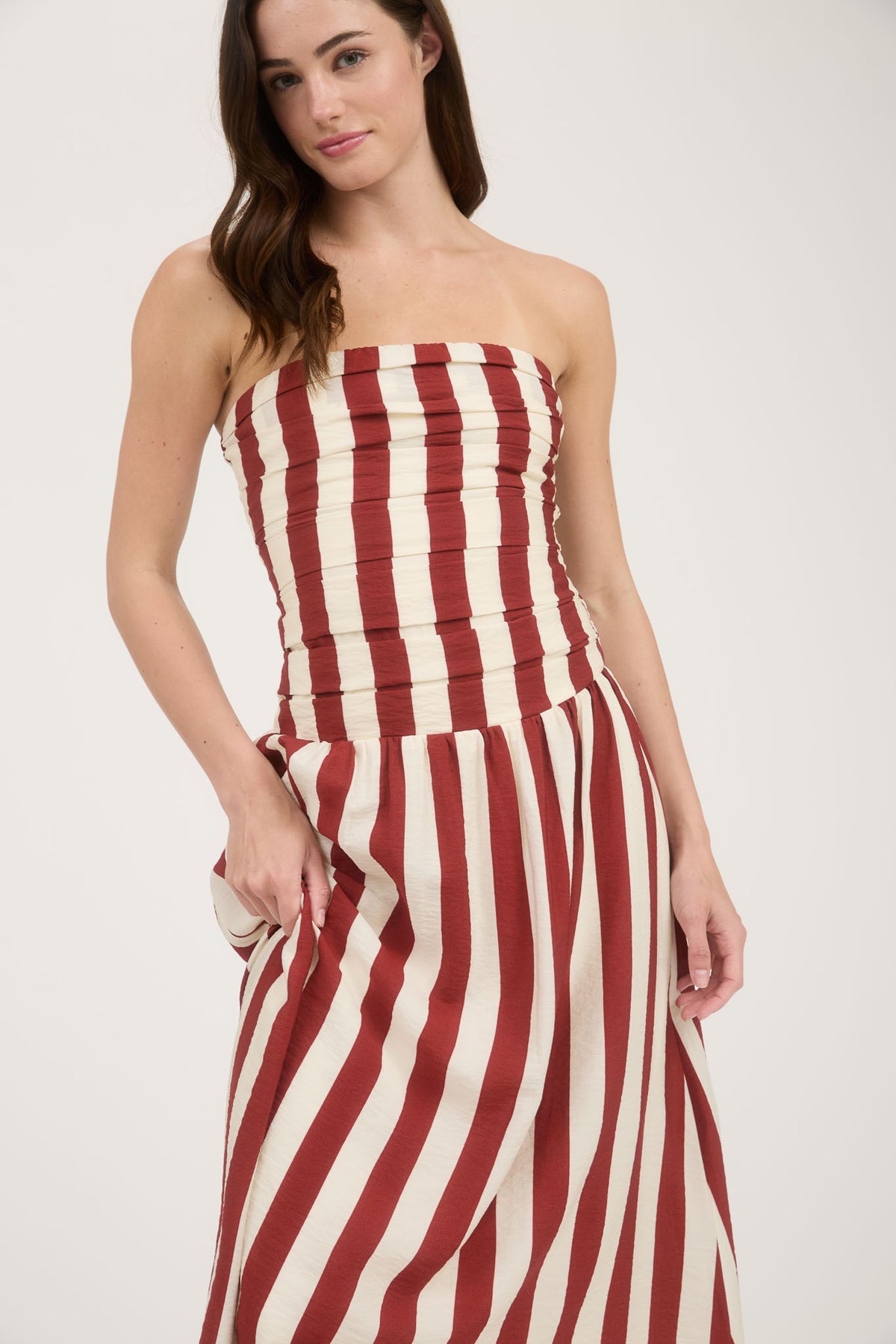 Vertical Vogue Midi Dress