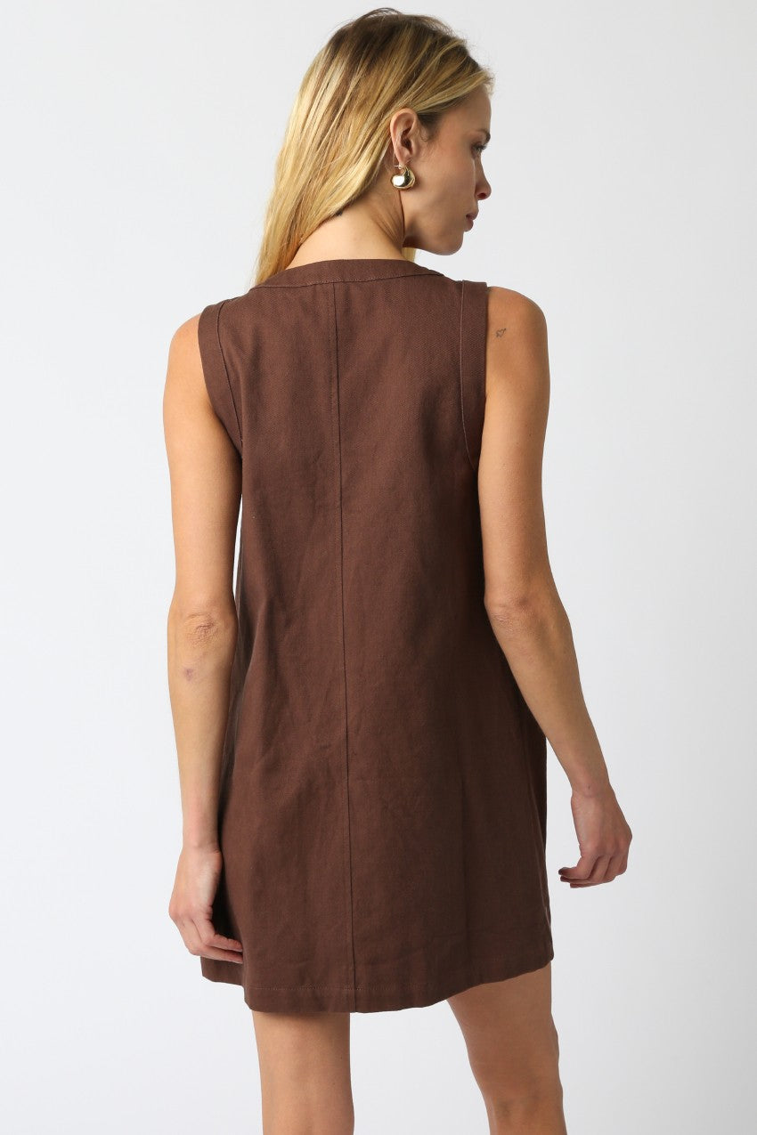 Karina Button Mini Dress