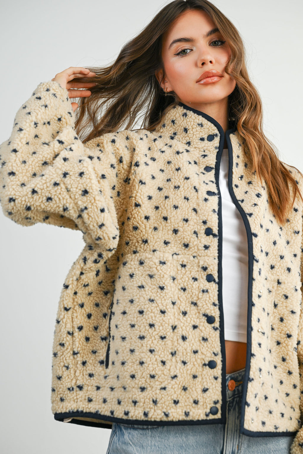 The Acorn Dot Sherpa Fleece
