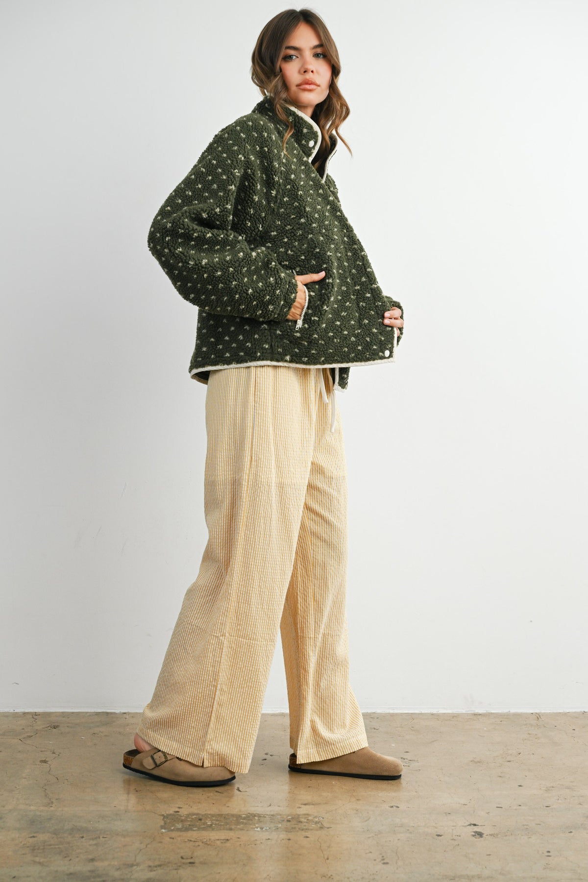 The Acorn Dot Sherpa Fleece