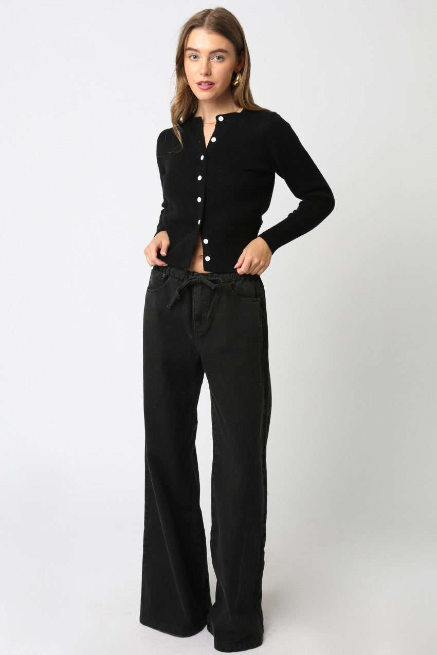 Mekalia Button Knit Top