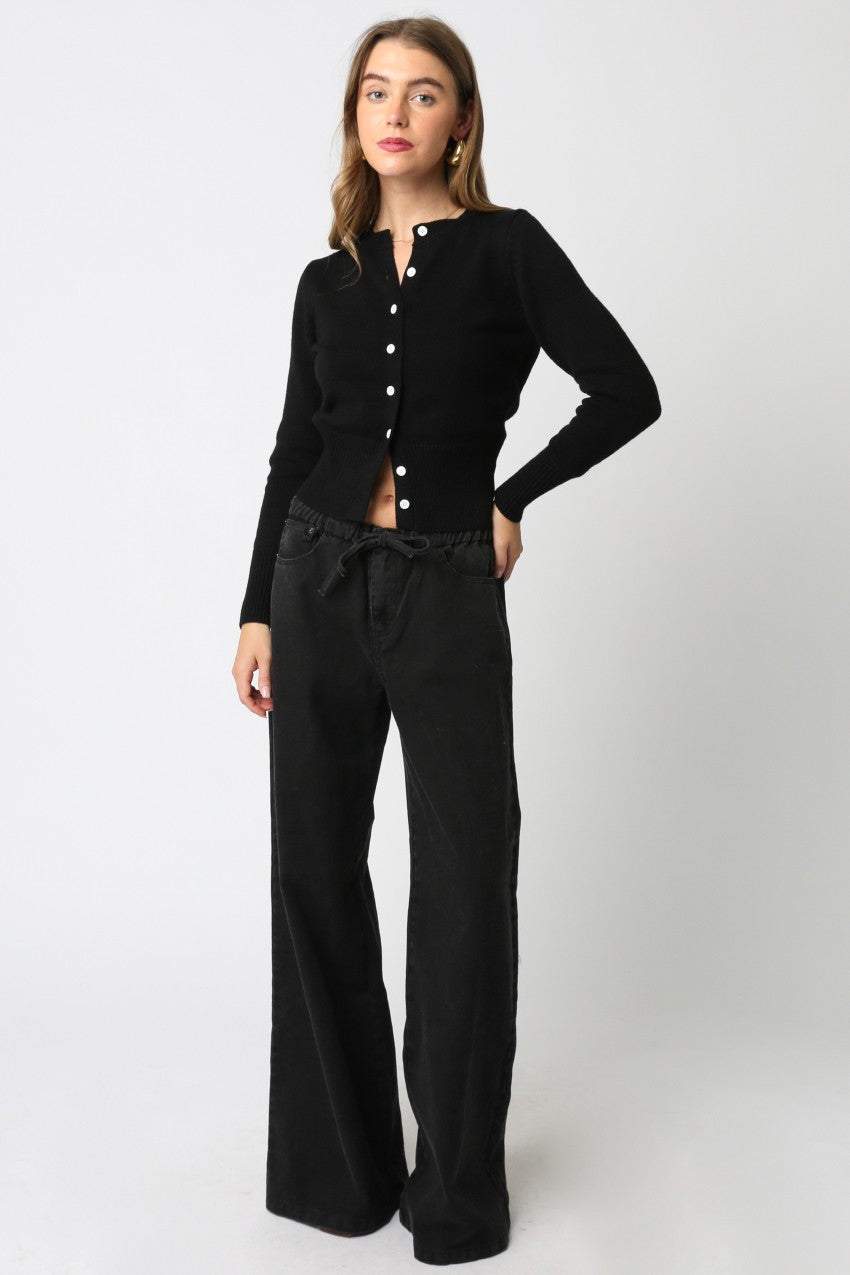 Mekalia Button Knit Top
