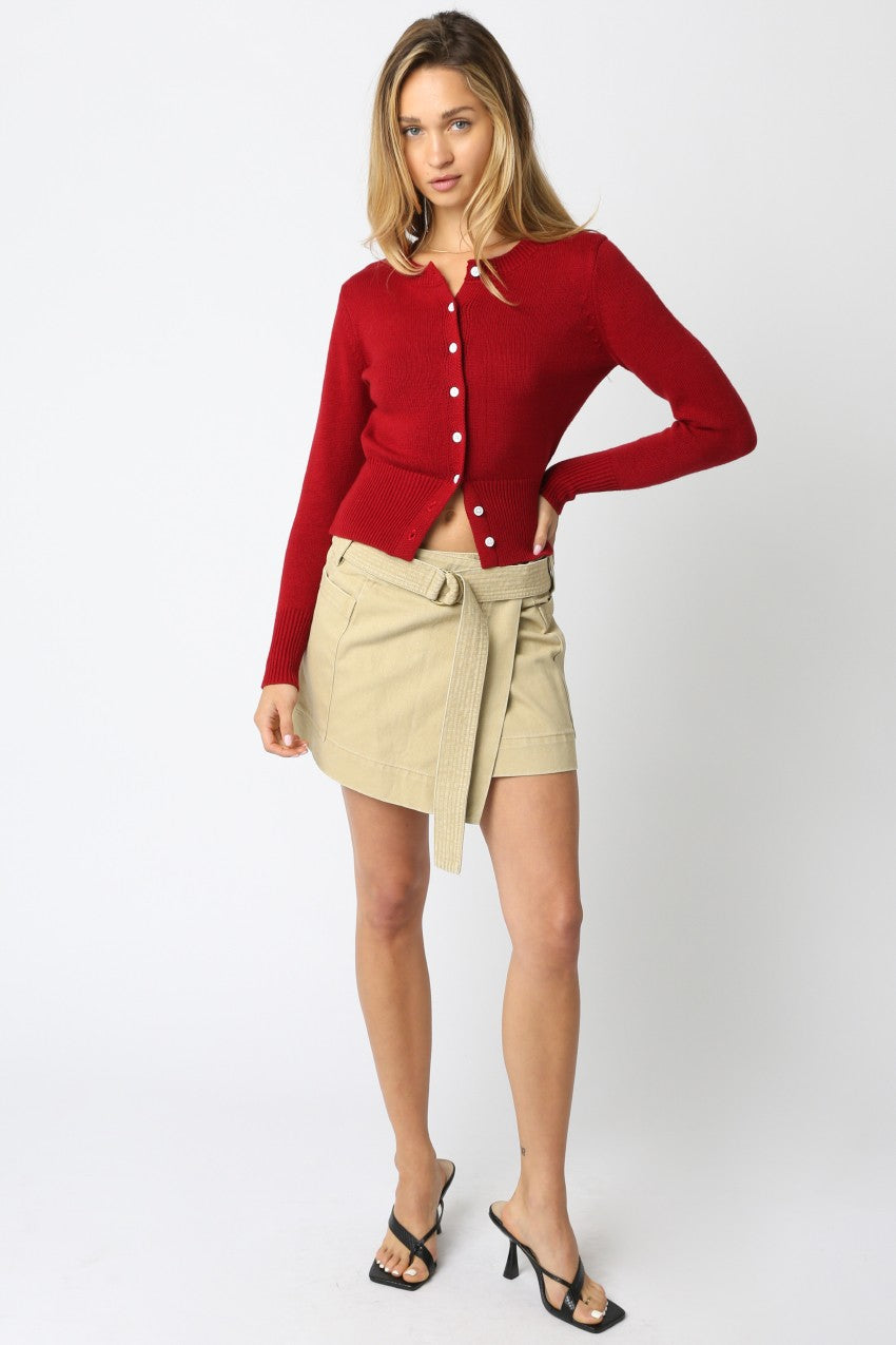 Mekalia Button Knit Top