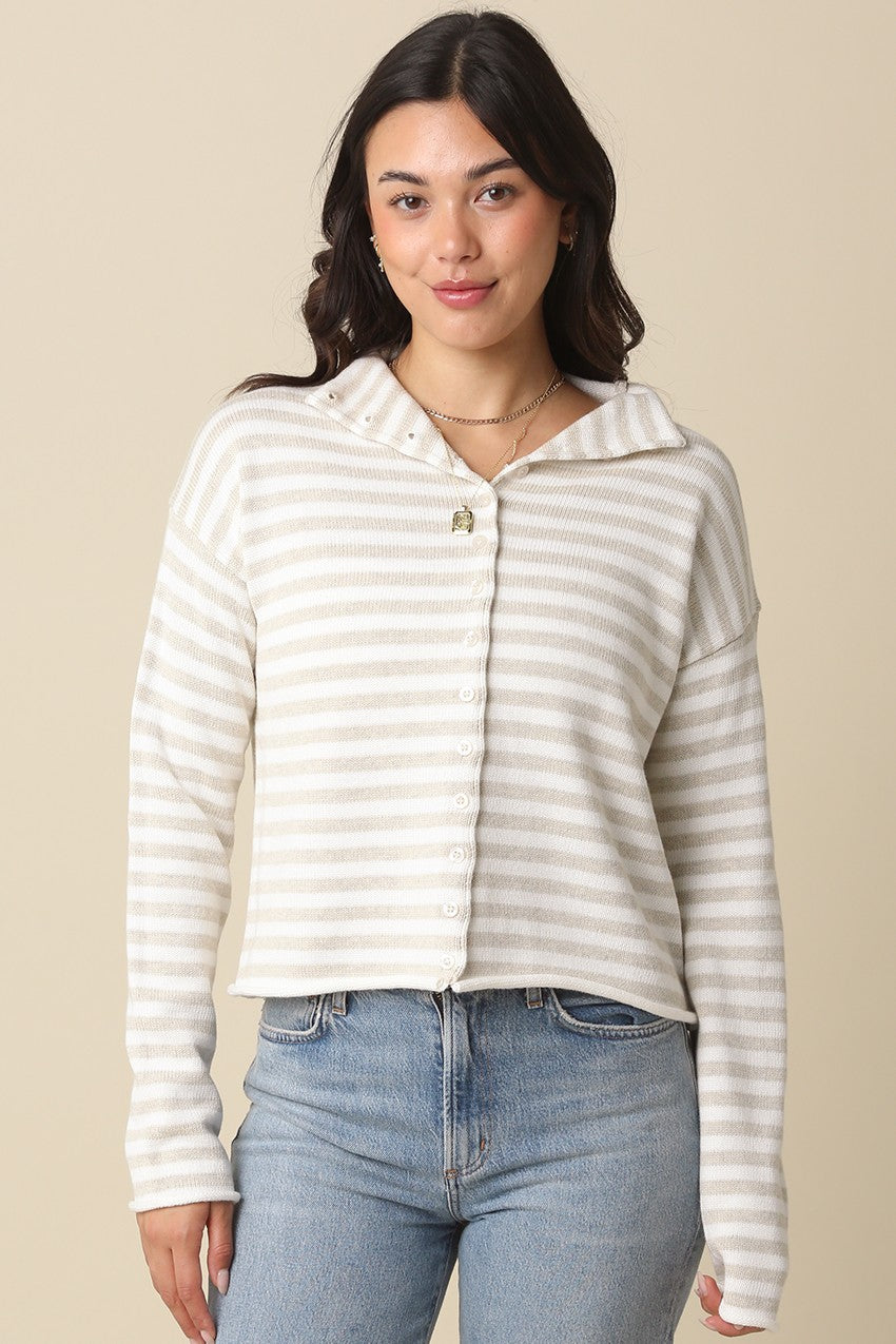 Elina Stripe Knit Top