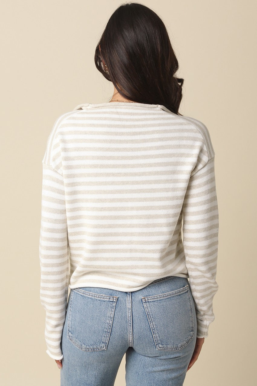 Elina Stripe Knit Top