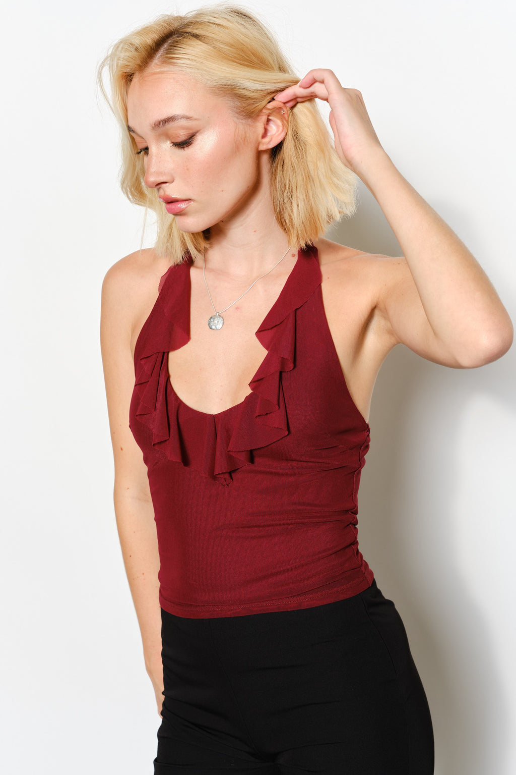 Juliana Ruffle Halter Top