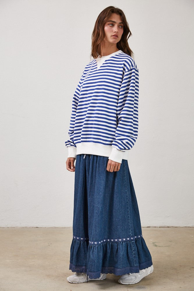 Retro Striped Sweatshirt