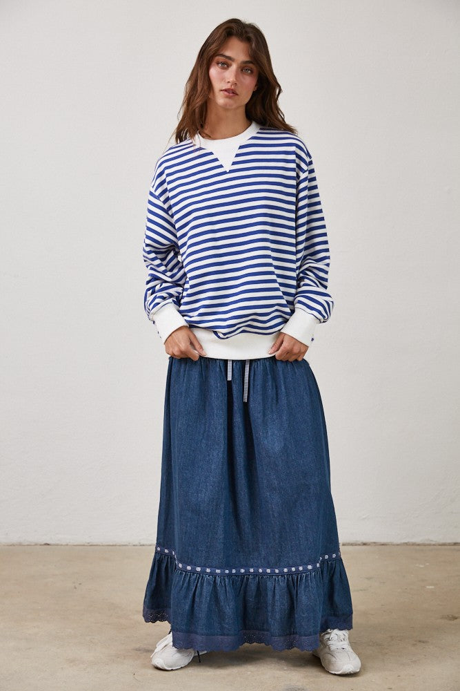 Retro Striped Sweatshirt