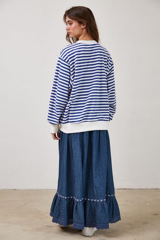 Retro Striped Sweatshirt