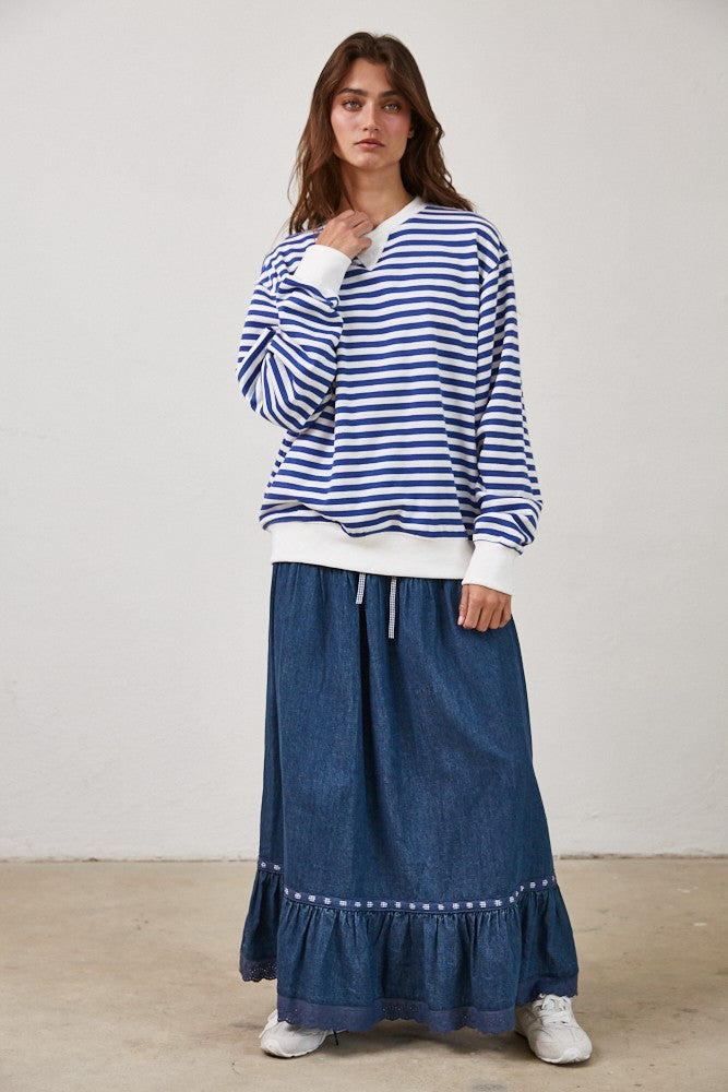 Retro Striped Sweatshirt