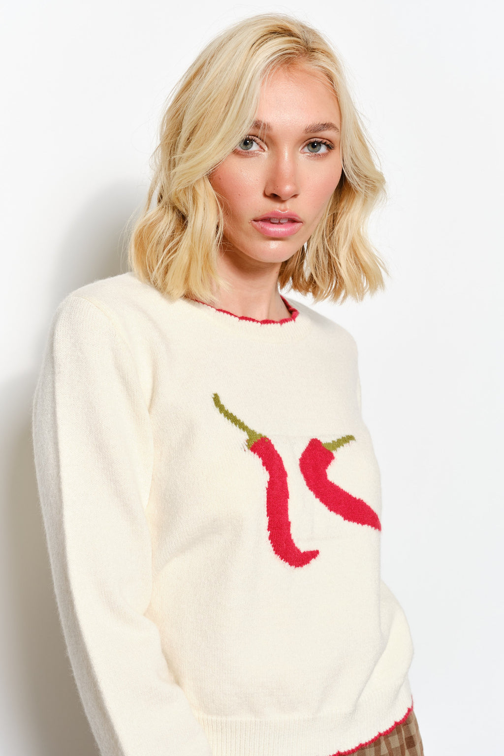 Carly Chili Print Sweater