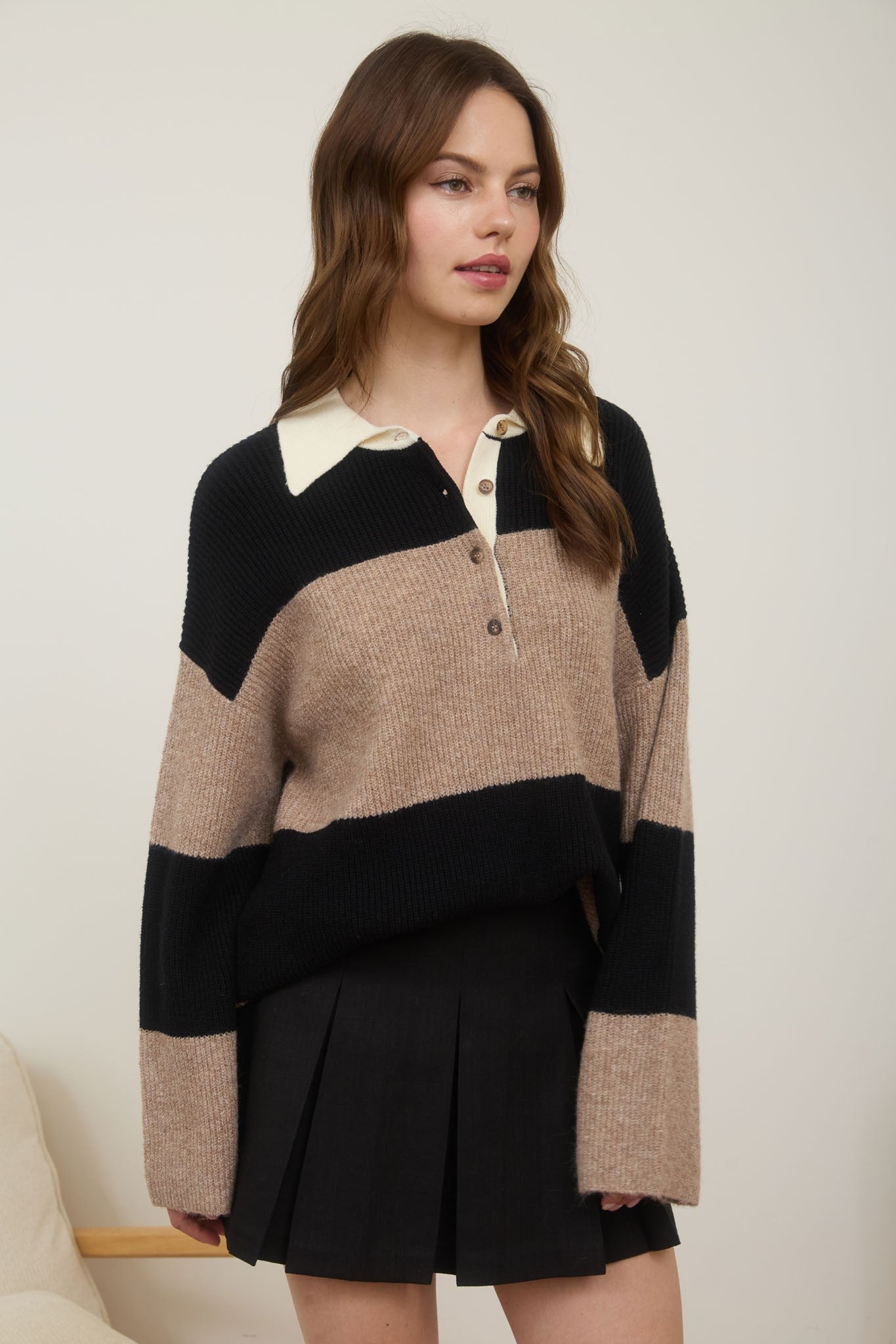 The Westerburg Stripe Polo Sweater