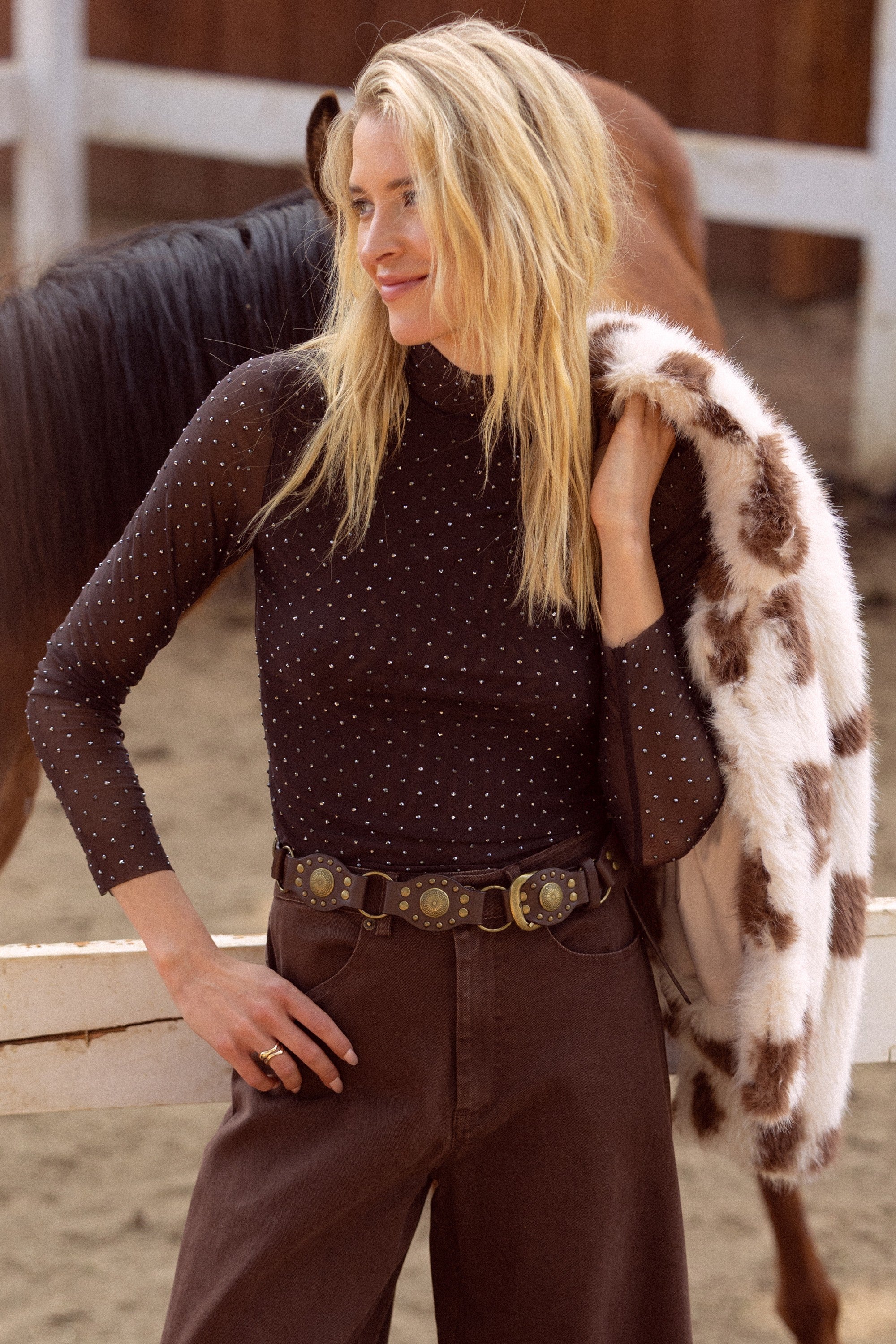 Cider Spark Mesh Top