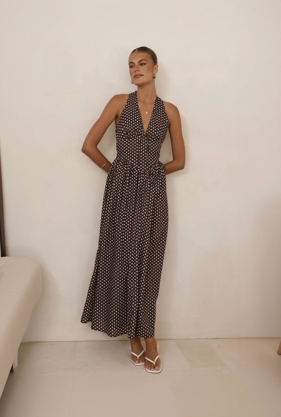 Polka Breeze Maxi Dress
