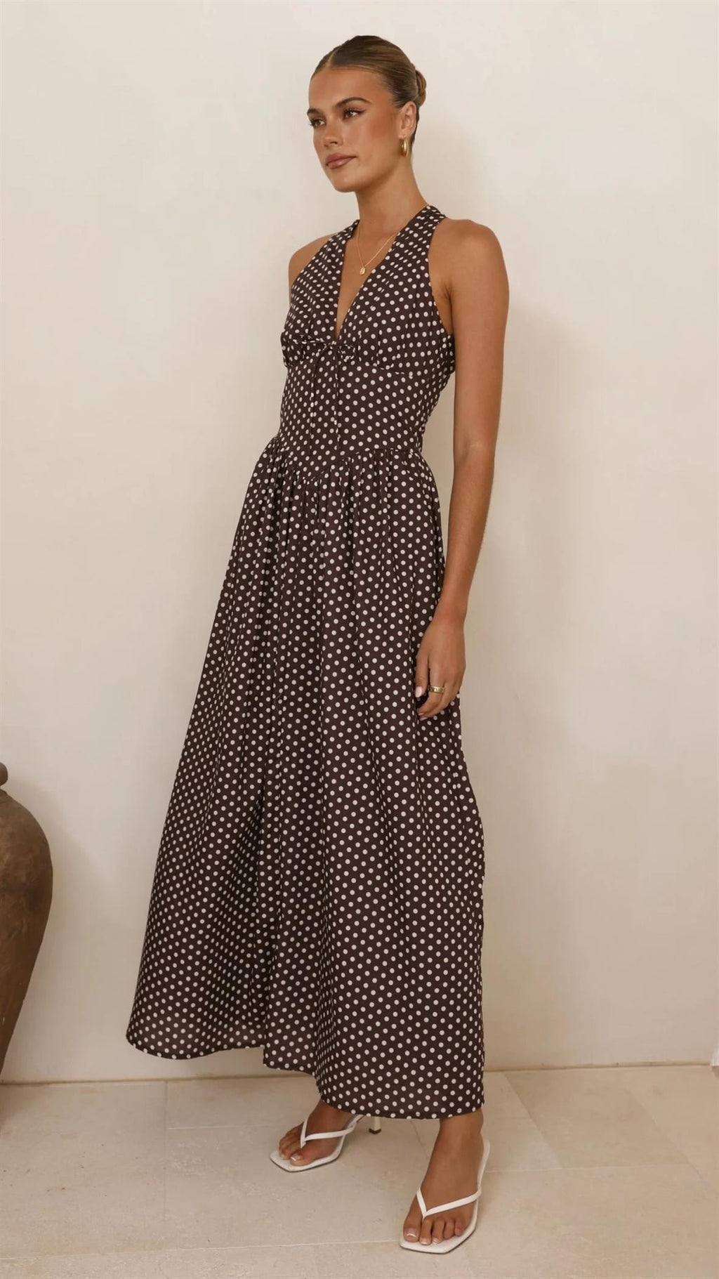 Polka Breeze Maxi Dress