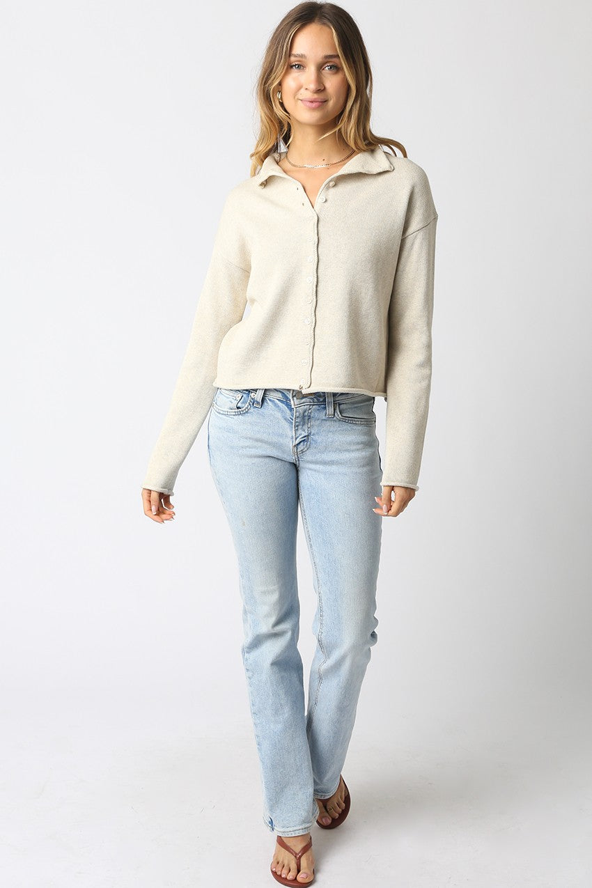 Elisa Button Knit Top