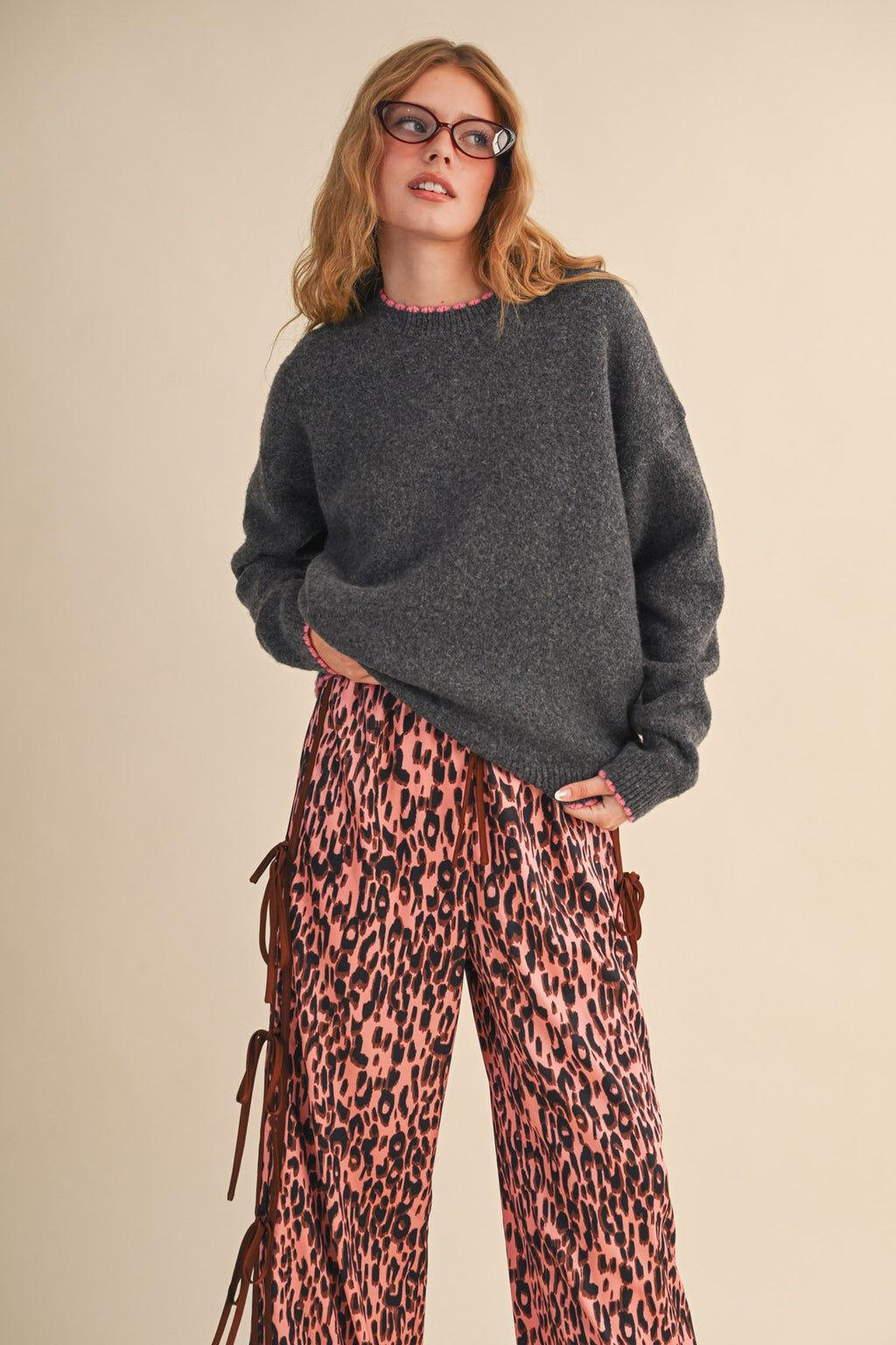 Harper Contrast Scallop Sweater Mila Scallop Knit