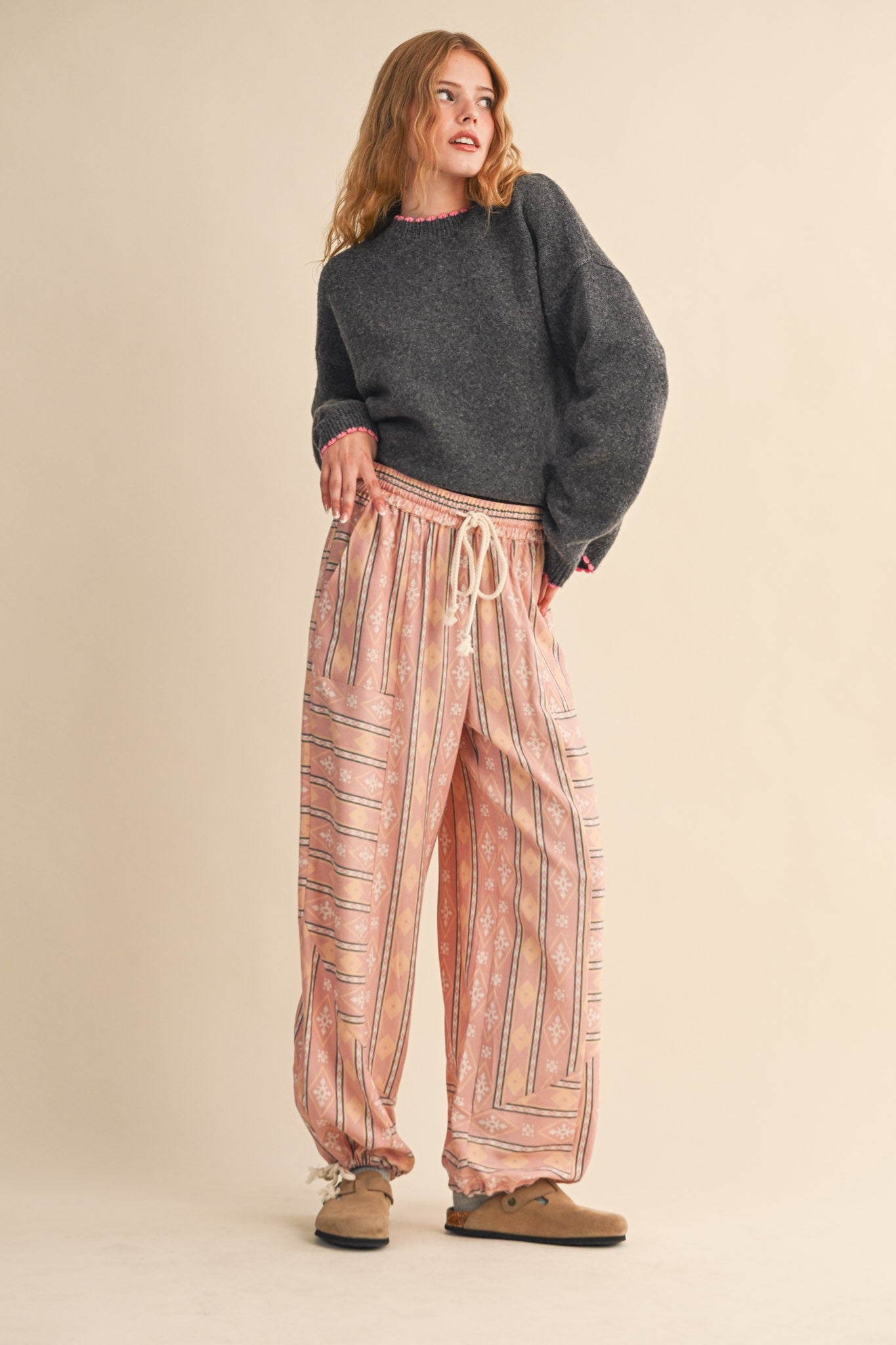 Harper Contrast Scallop Sweater Mila Scallop Knit