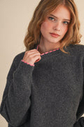 Harper Contrast Scallop Sweater Mila Scallop Knit