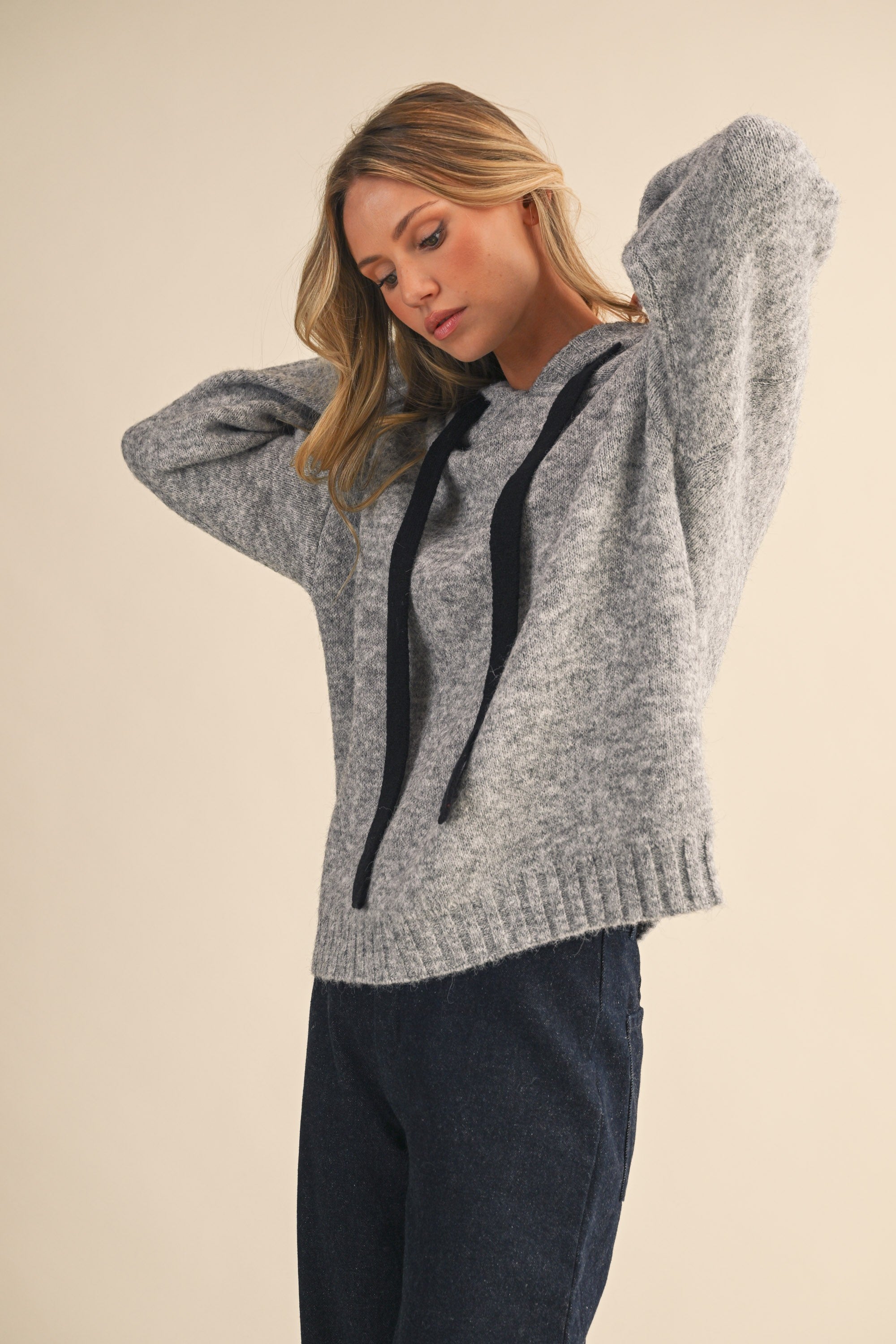 The Mono Tied Hooded Sweater