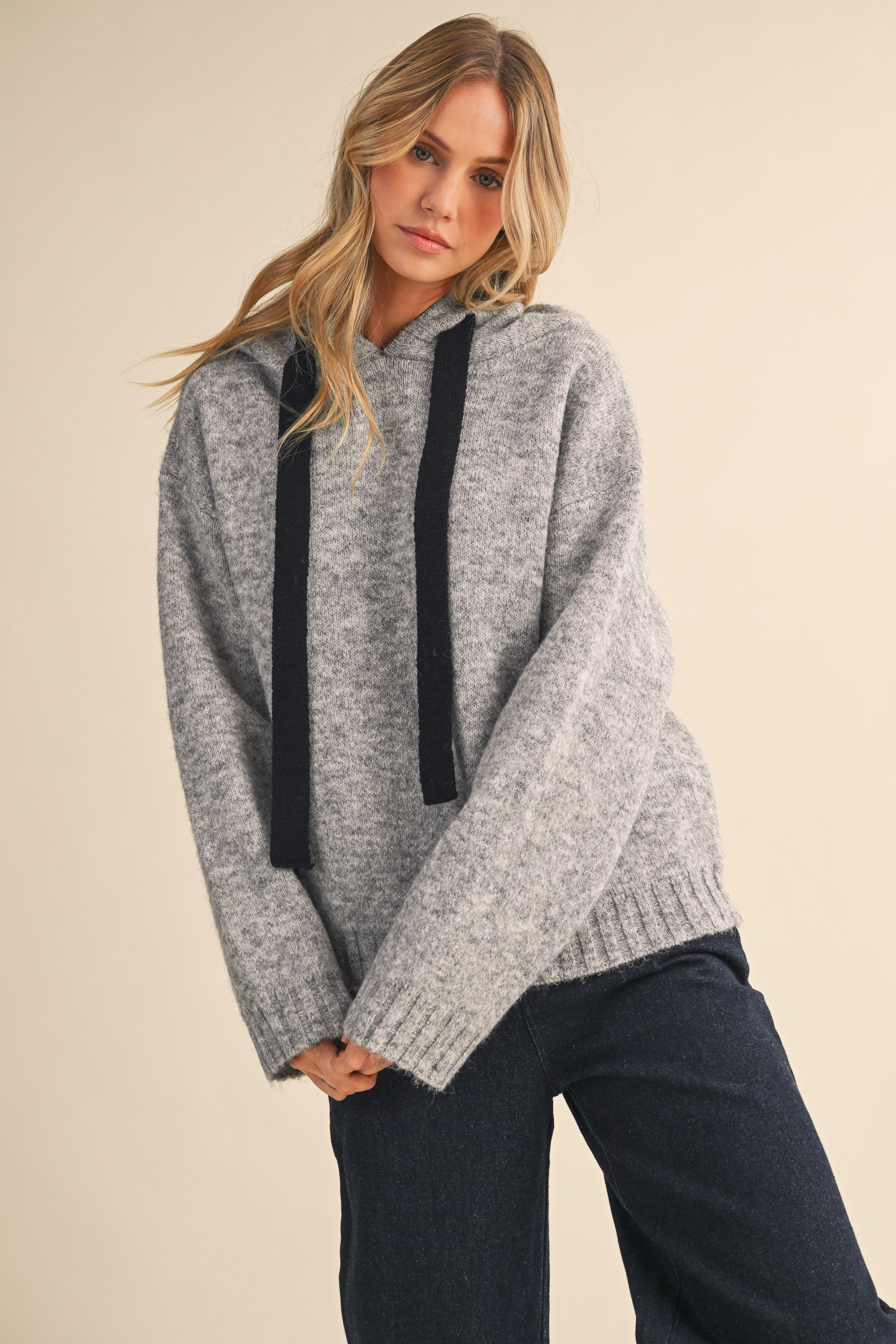 The Mono Tied Hooded Sweater