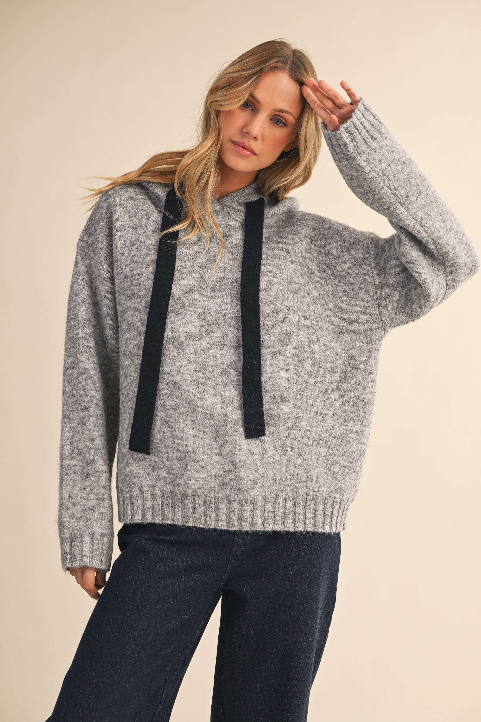 The Mono Tied Hooded Sweater