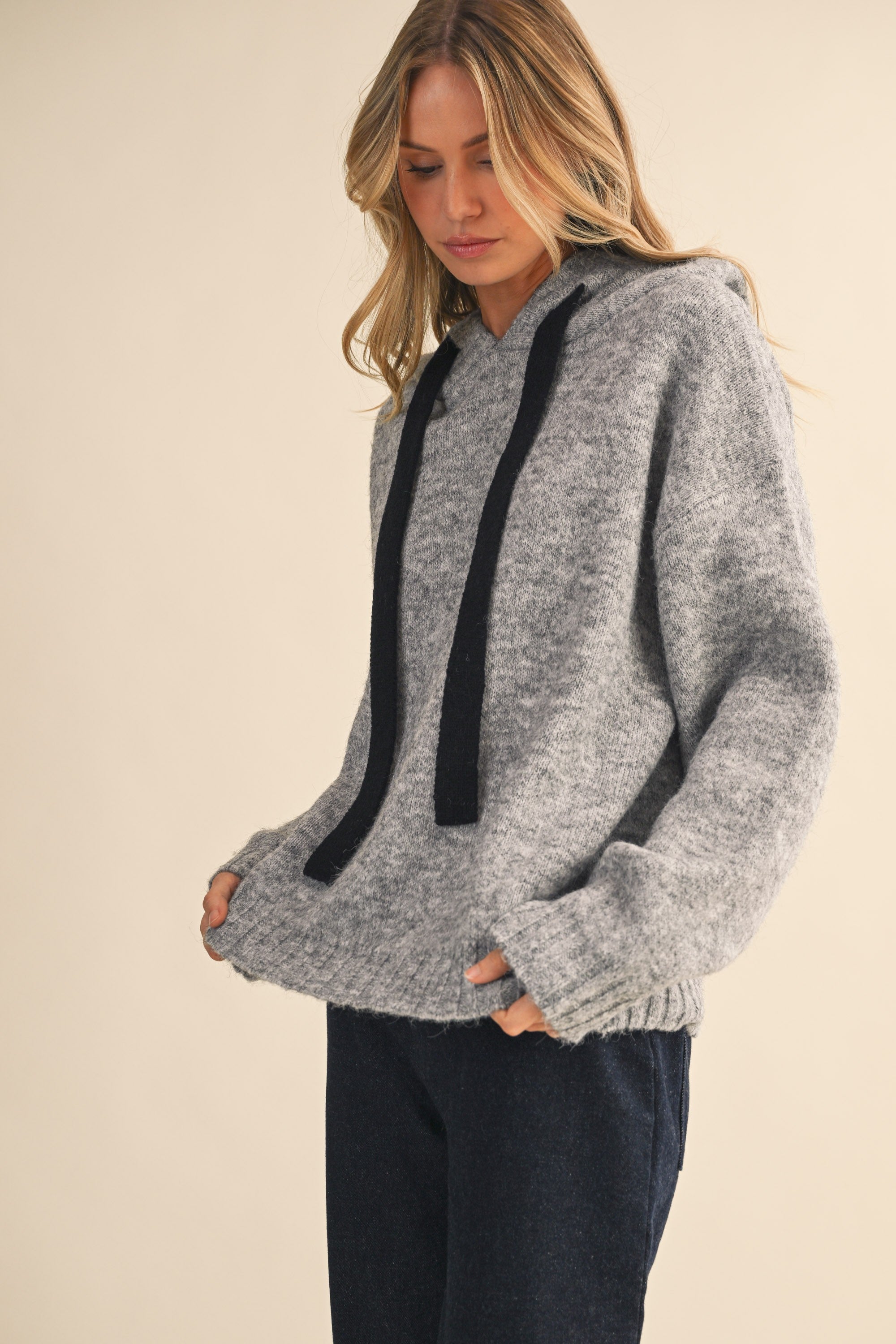 The Mono Tied Hooded Sweater