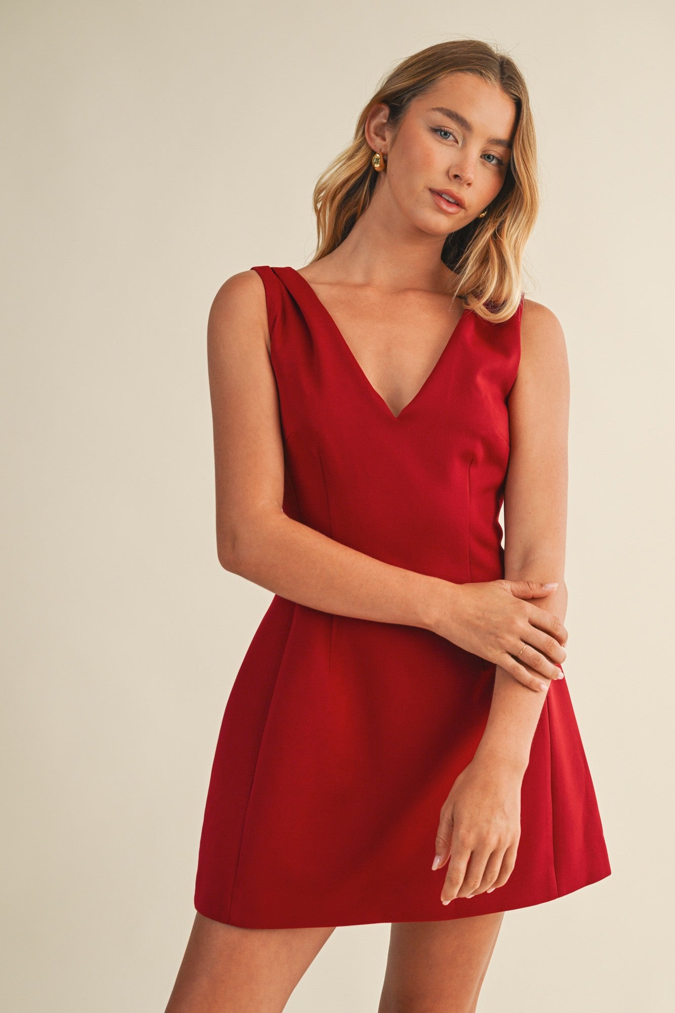 Midnight Plunge Mini Dress