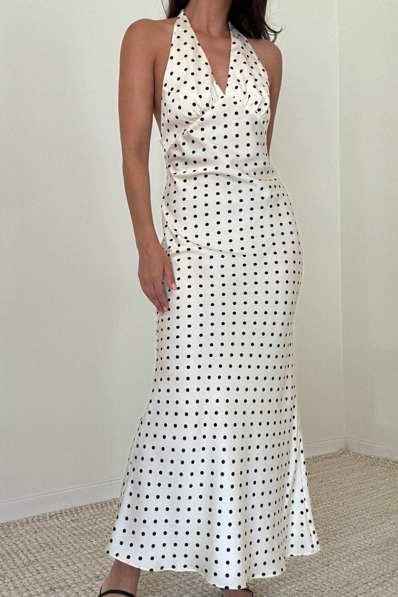 The Valencia Satin Midi Dress