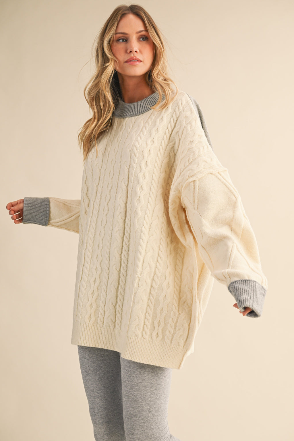 Harper Contrast Knit Dress