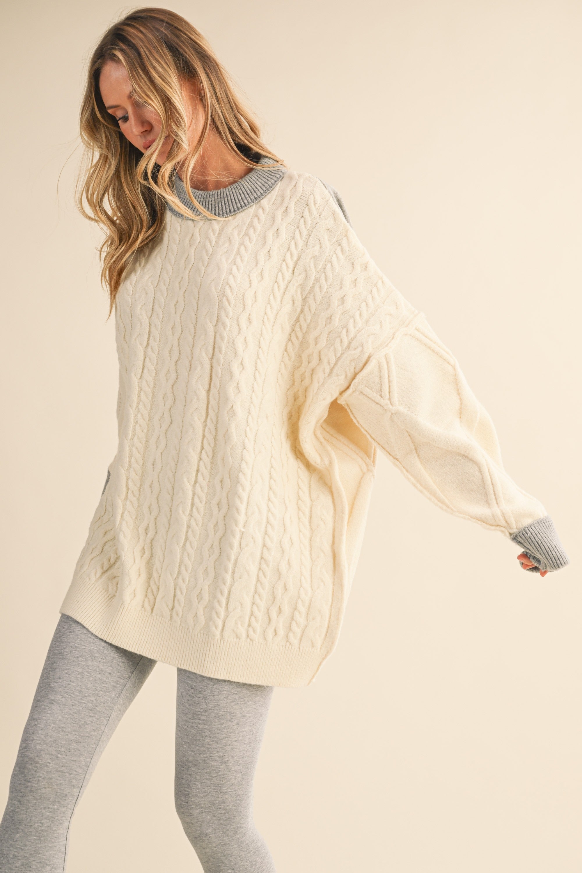 Harper Contrast Knit Dress