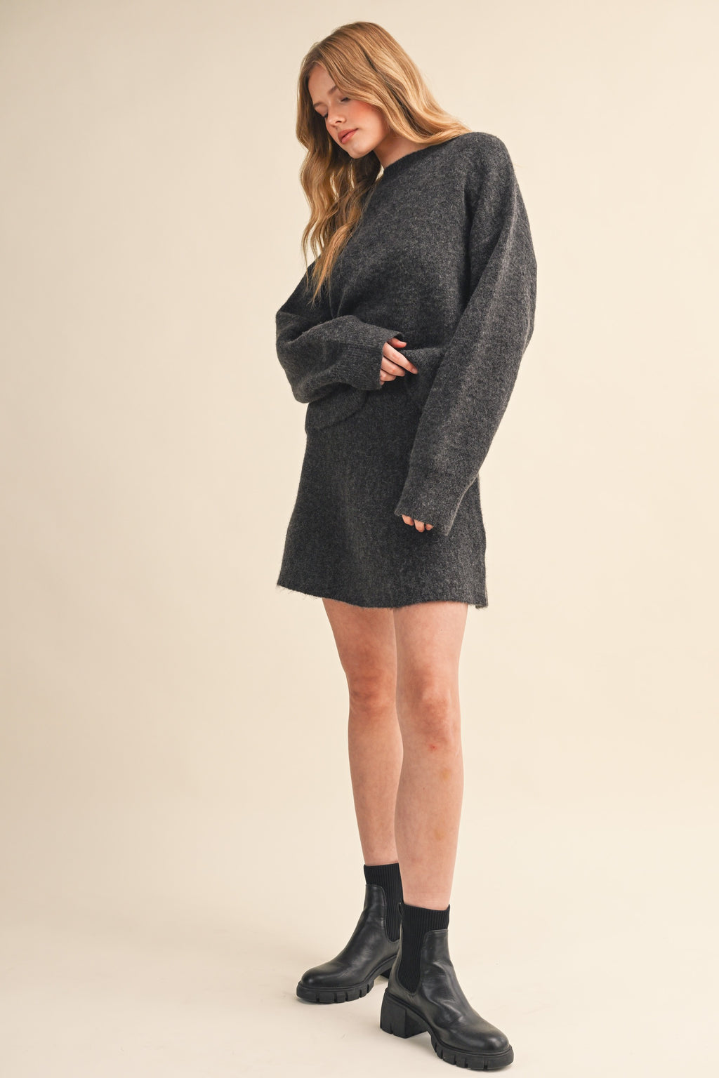 The Amélie Knit Flared Mini Skirt