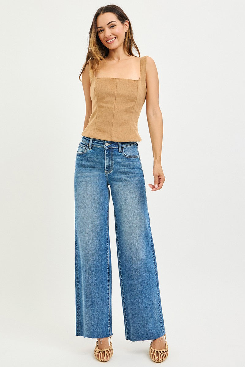 High Rise Wide Leg Jeans