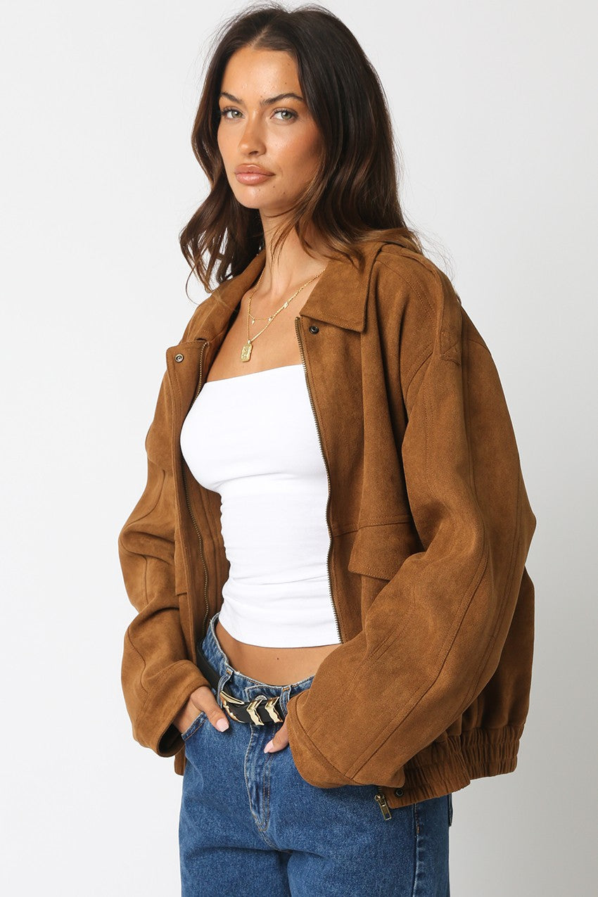 Mia Faux Suede Jacket
